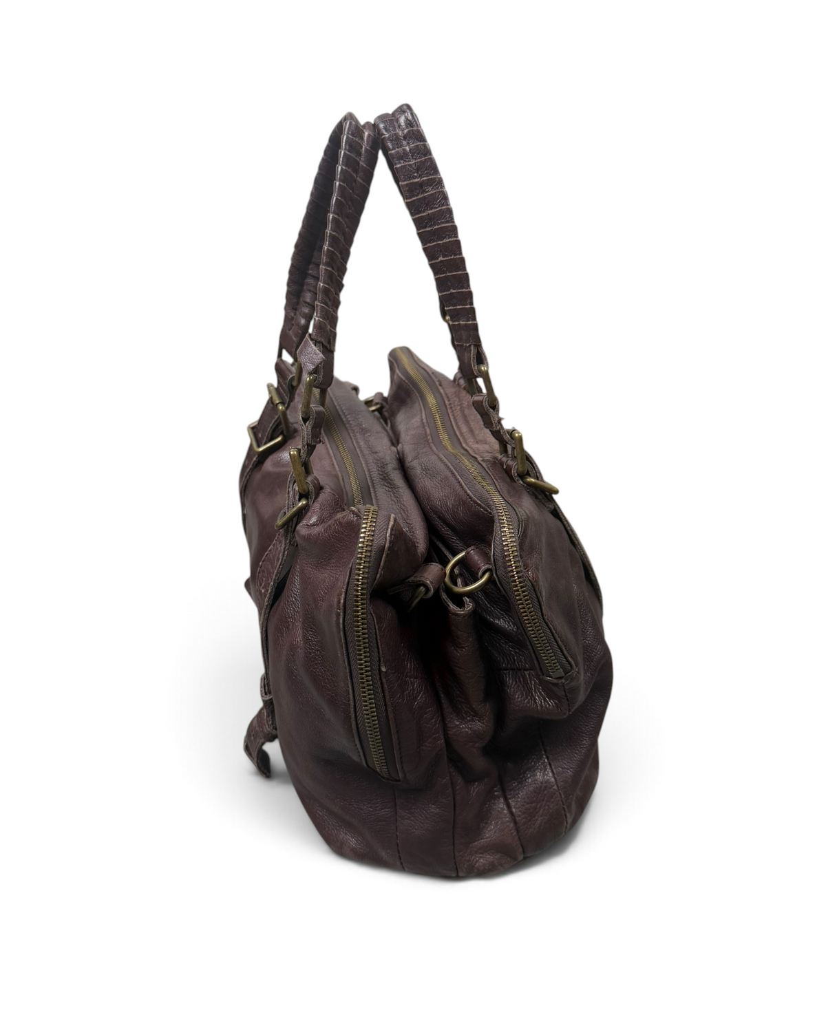 Vintage Liebeskind Berlin Bordeaux Leather Rare Bag Y2K 2000w