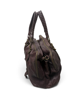 Vintage Liebeskind Berlin Bordeaux Leather Rare Bag Y2K 2000w