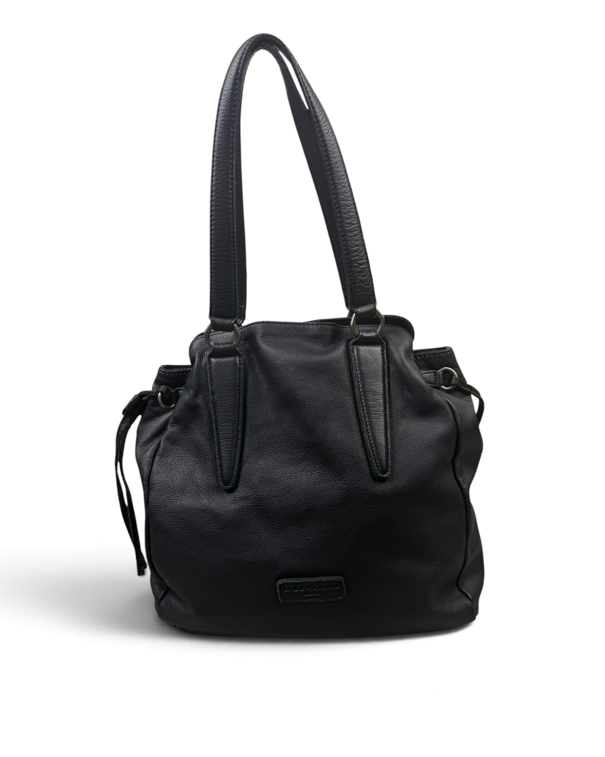 Vintage Liebeskind Berlin Black Leather Hobo Bag Y2K 2000s