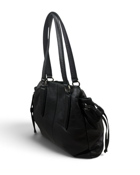 Vintage Liebeskind Berlin Black Leather Hobo Bag Y2K 2000s