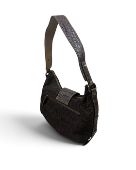 Vintage GUESS Rare Brown Monogram Bag Y2K 2000s