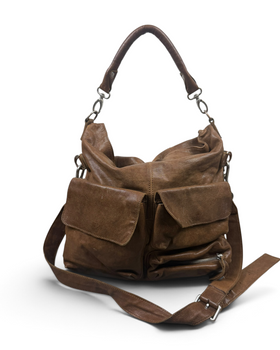 Vintage Liebeskind Berlin Brown Leather Hobo Bag Y2K 2000s
