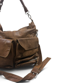 Vintage Liebeskind Berlin Brown Leather Hobo Bag Y2K 2000s