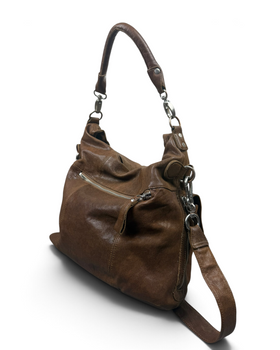 Vintage Liebeskind Berlin Brown Leather Hobo Bag Y2K 2000s