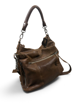 Vintage Liebeskind Berlin Brown Leather Hobo Bag Y2K 2000s