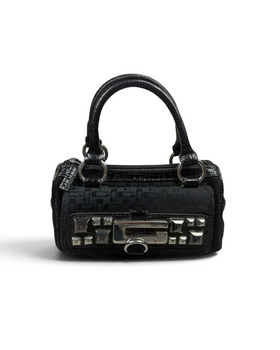 Vintage GUESS Mini Black Monogram Style Rare Bag Y2K 2000s