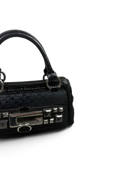 Vintage GUESS Mini Black Monogram Style Rare Bag Y2K 2000s