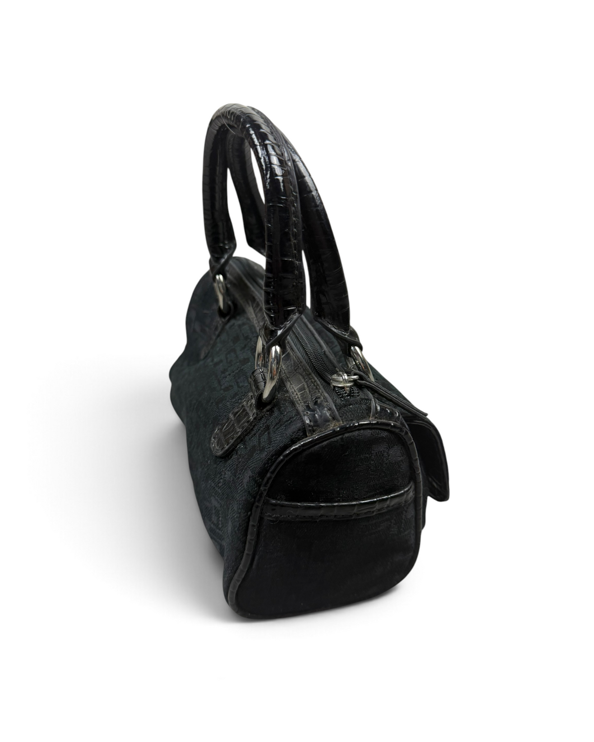 Vintage GUESS Mini Black Monogram Style Rare Bag Y2K 2000s
