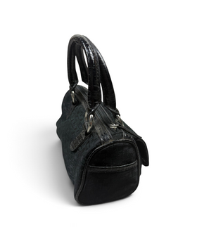 Vintage GUESS Mini Black Monogram Style Rare Bag Y2K 2000s