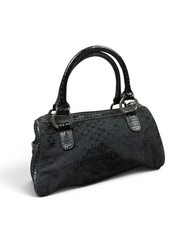 Vintage GUESS Mini Black Monogram Style Rare Bag Y2K 2000s