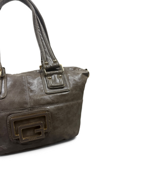 Vintage GUESS Brown Leather Style Bag Y2K 2000s