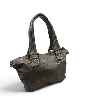 Vintage GUESS Brown Leather Style Bag Y2K 2000s