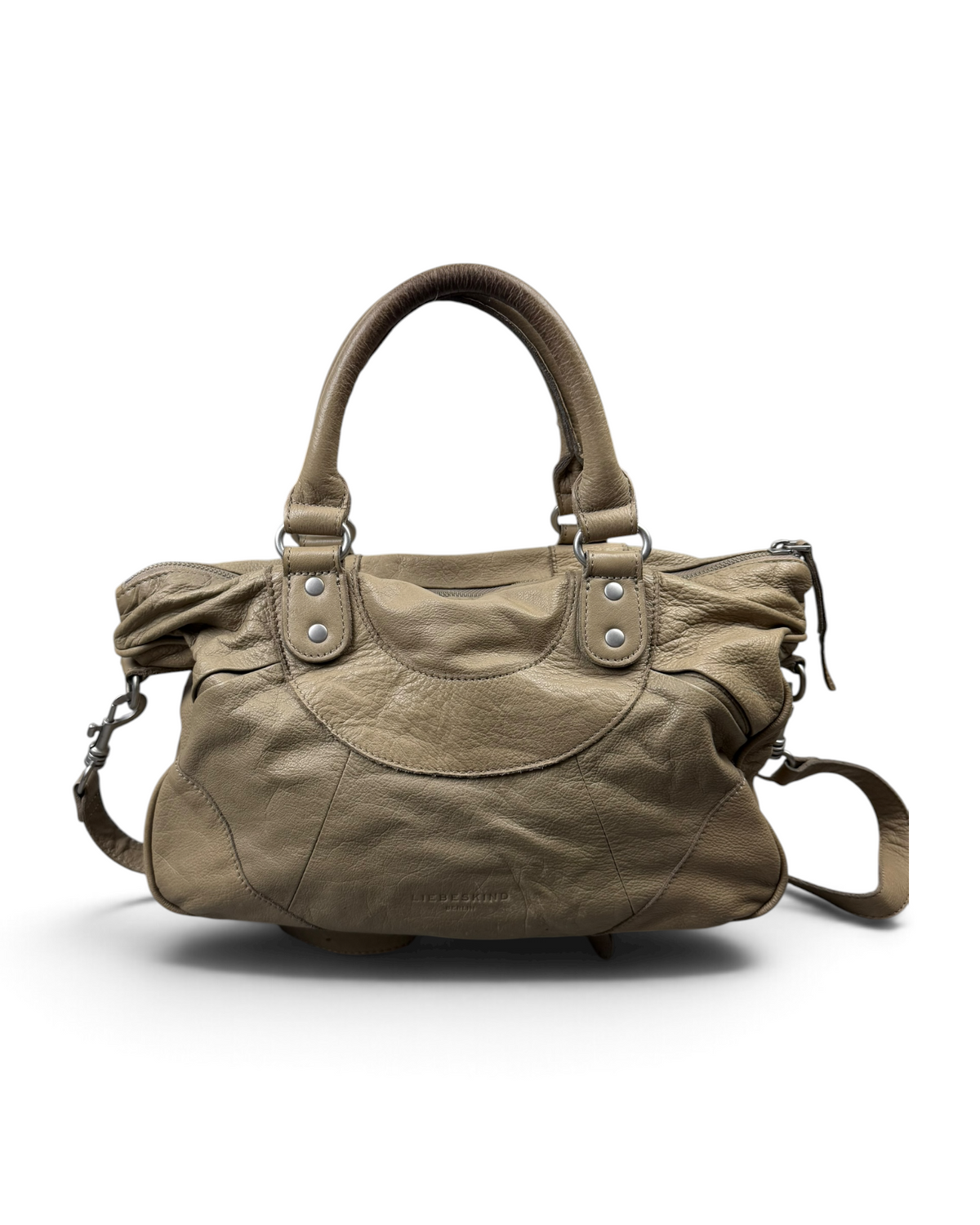Vintage Liebeskind Berlin Rare Beige Leather Bag Y2K 2000s