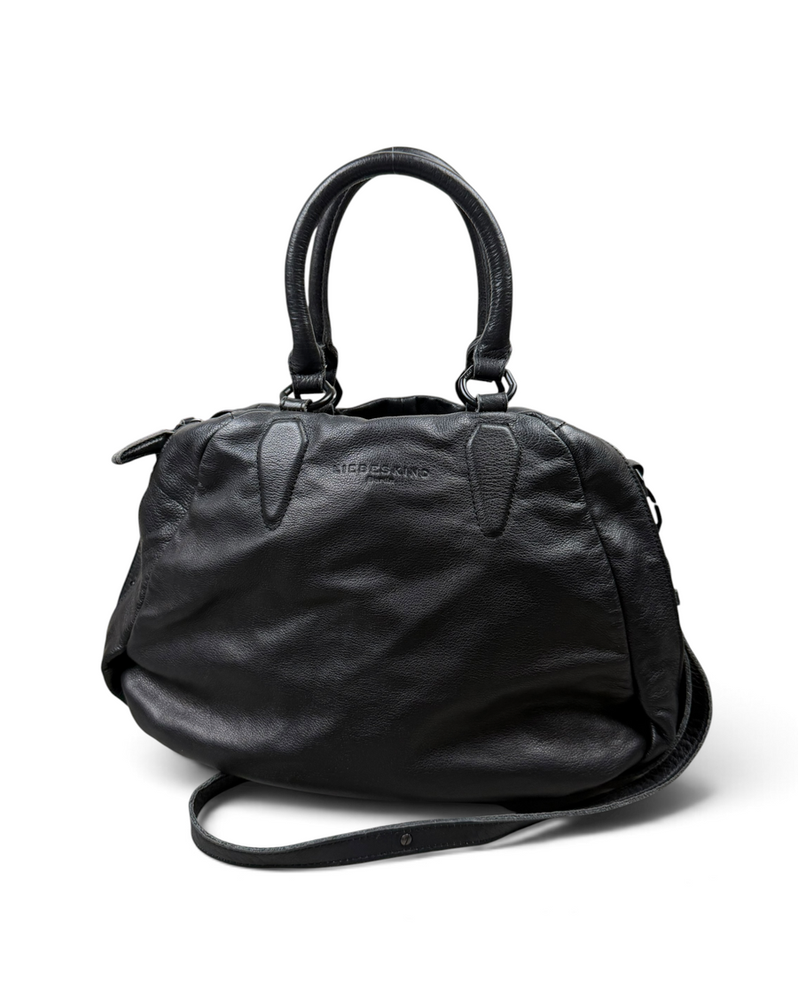 Vintage Liebeskind Berlin Rare Black Leather Bag Y2K 2000s
