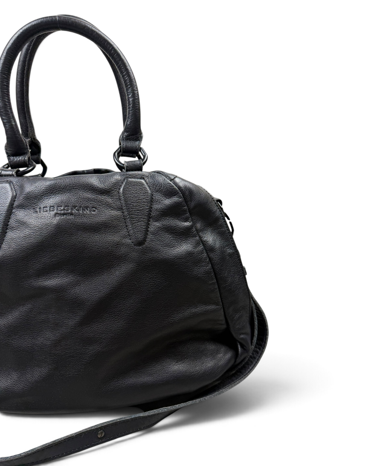 Vintage Liebeskind Berlin Rare Black Leather Bag Y2K 2000s
