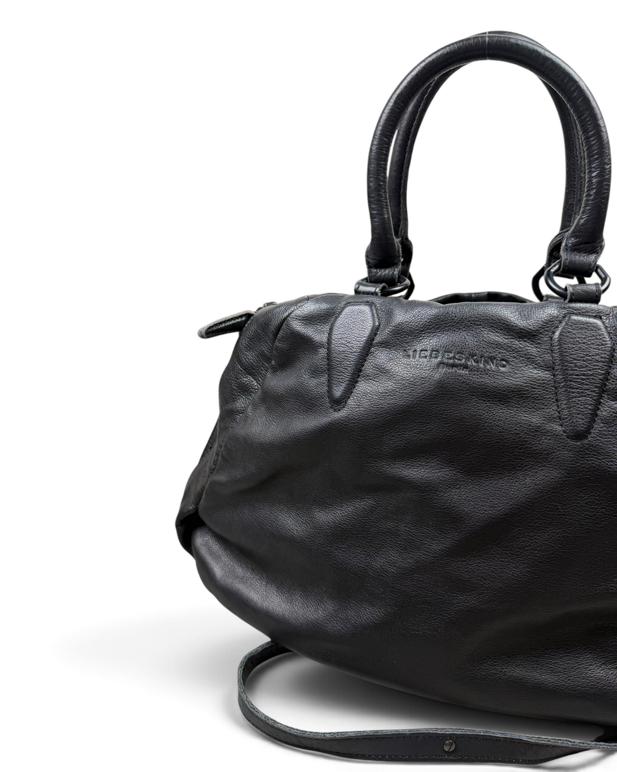 Vintage Liebeskind Berlin Rare Black Leather Bag Y2K 2000s