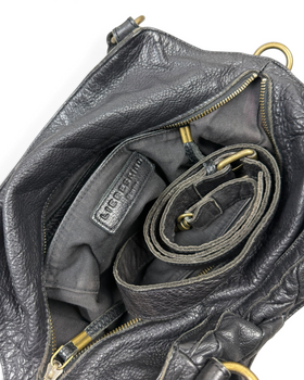 Vintage Liebeskind Berlin Rare Black Leather Bag Y2K 2000s
