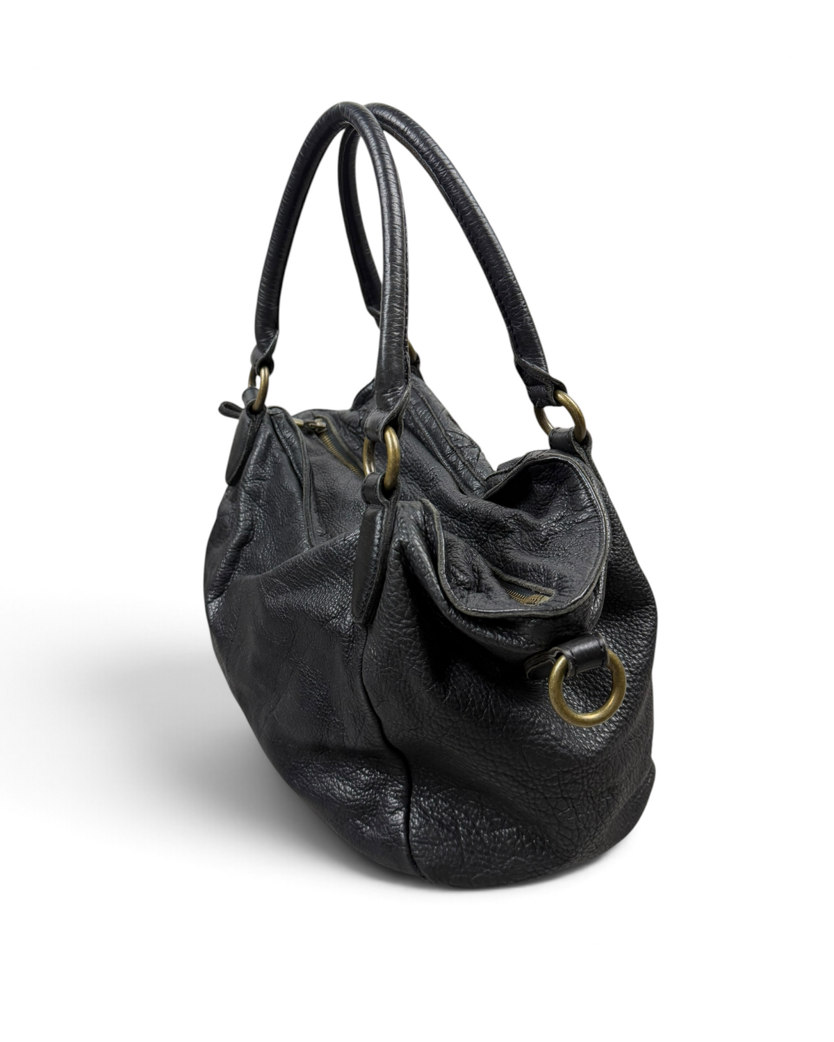 Vintage Liebeskind Berlin Rare Karo Leather Bag Y2K 2000s