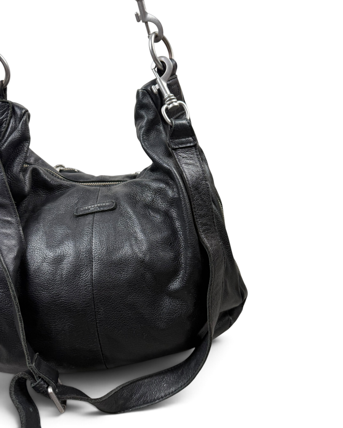Vintage Liebeskind Berlin Hobo Black Leather Bag Y2K 2000s