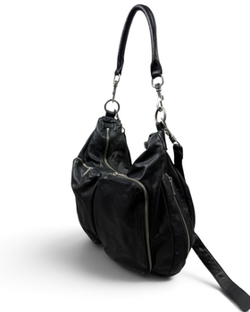 Vintage Liebeskind Berlin Hobo Black Leather Bag Y2K 2000s