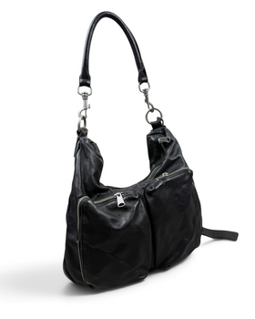 Vintage Liebeskind Berlin Hobo Black Leather Bag Y2K 2000s