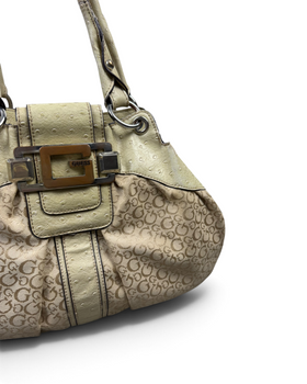 Vintage GUESS Rare Beige Monogram Bag Y2K 2000s