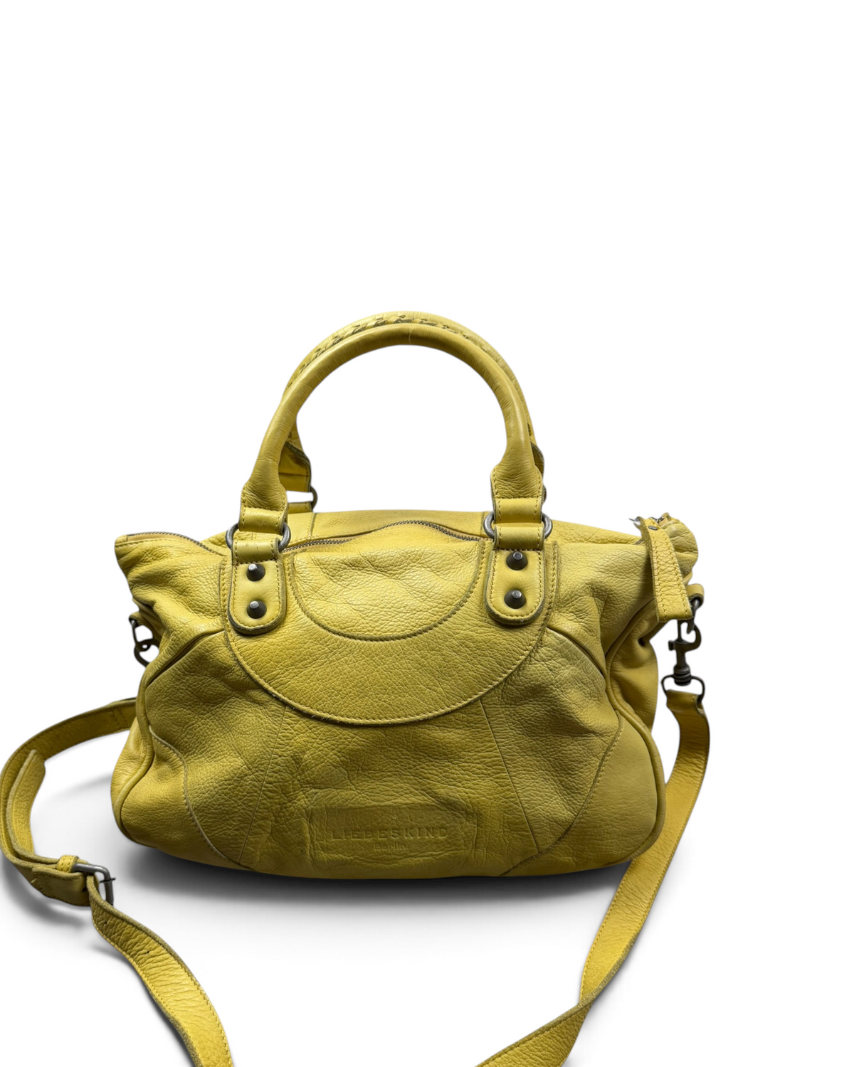 Vintage Liebeskind Berlin Rare Yellow Leather Bag Y2K 2000s